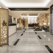 3d rendering modern luxury hotel and office reception and lounge