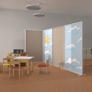pareti mobili per aule scolastiche