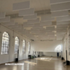 fonoassorbenza palestra con pannelli sospesi